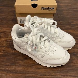 Reebok Classic Leather Kids Size 11 (white)